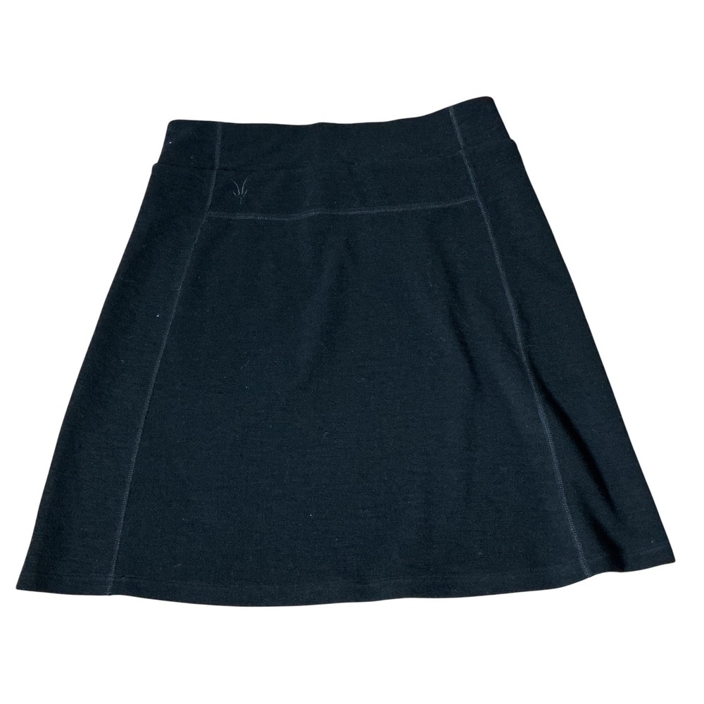 Ibex Merino Wool Skirt Women M Black Zque Blend Mini Active Gorpcore Stretch